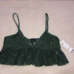 green bralette